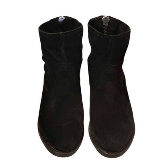 Frye Leslie Artisan Black Suede Short Boots Size 8 - Picture 5 of 8